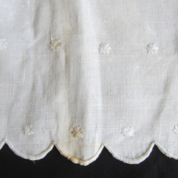 フランスアンティーク麻シーツ枕カバー刺繍クッション2点ベビー ヴィンテージ 5枚目の画像