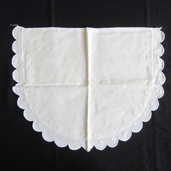 フランスアンティーク麻シーツ枕カバー刺繍クッション2点ベビー ヴィンテージ 7枚目の画像