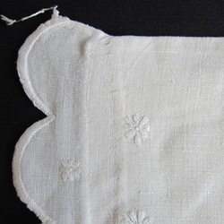 フランスアンティーク麻シーツ枕カバー刺繍クッション2点ベビー ヴィンテージ 9枚目の画像