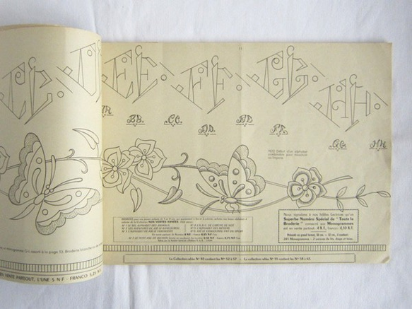 toute la broderie刺繍図案集6冊分1963年フランスアンティーク 7枚目の画像