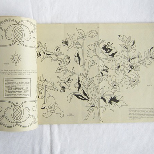 toute la broderie刺繍図案集6冊分1963年フランスアンティーク