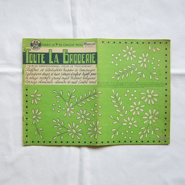 TOUTE LA BRODERIE刺繍図案集1958年フランスアンティーク 編み図