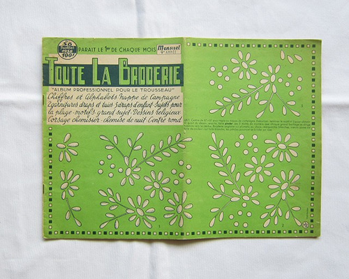 TOUTE LA BRODERIE刺繍図案集1958年フランスアンティーク 編み図