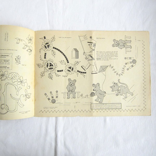 TOUTE LA BRODERIE刺繍図案集1961年フランスアンティーク 編み図