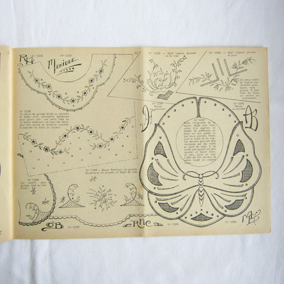 TOUTE LA BRODERIE 刺繍図案 スペシャル号1964年 ヴィンテージ 36ページ 6枚目の画像