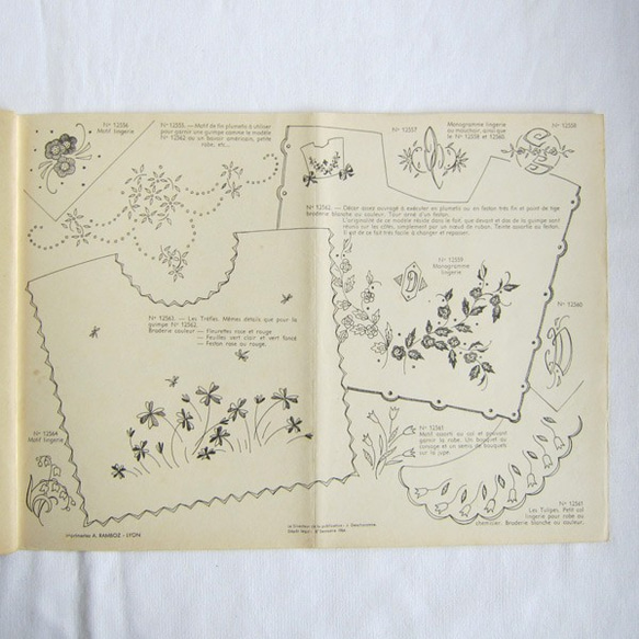 TOUTE LA BRODERIE 刺繍図案 スペシャル号1964年 ヴィンテージ 36ページ 8枚目の画像