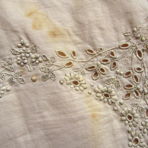 フランスアンティーク刺繍シルクケース