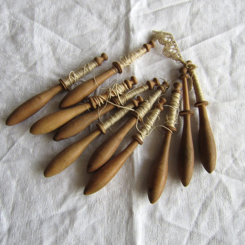 フランスアンティーク　アンティーク　糸巻　ボビン　レース　シャビー　ブロカント アンティークボビンレース【パディントン】｜ブロカント