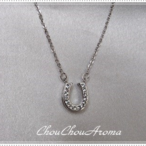 スワロフスキーホースシューネックレス（シルバー） ネックレス