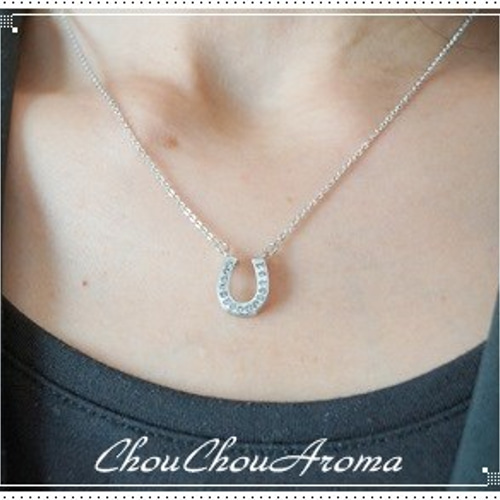 スワロフスキーホースシューネックレス（シルバー） ネックレス
