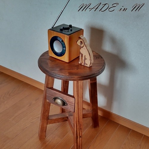 ハンドメイド☆アンティーク風スツール大小セット♪ ハンドメイド☆アンティーク風スツール大小セット♪