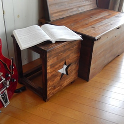 サイズオーダー可】【引取可能】コンパクトな収納ベンチ（天蓋1体型