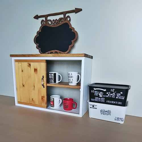 get SunWood*ホワイト*スライドDoor*一枚引き戸収納Box get SunWood*ホワイト*スライドDoor*一枚引き戸収納Box