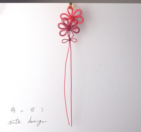 Katappo 耳夾「Mini Amaku」（紅×朱紅） 第6張的照片