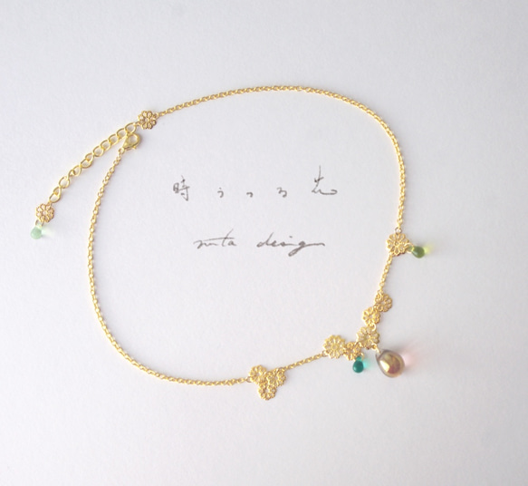 項鍊「時鶴花」 第3張的照片