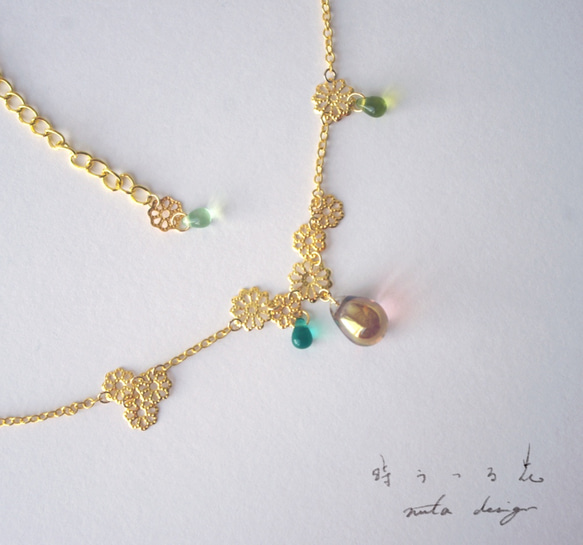 項鍊「時鶴花」 第4張的照片