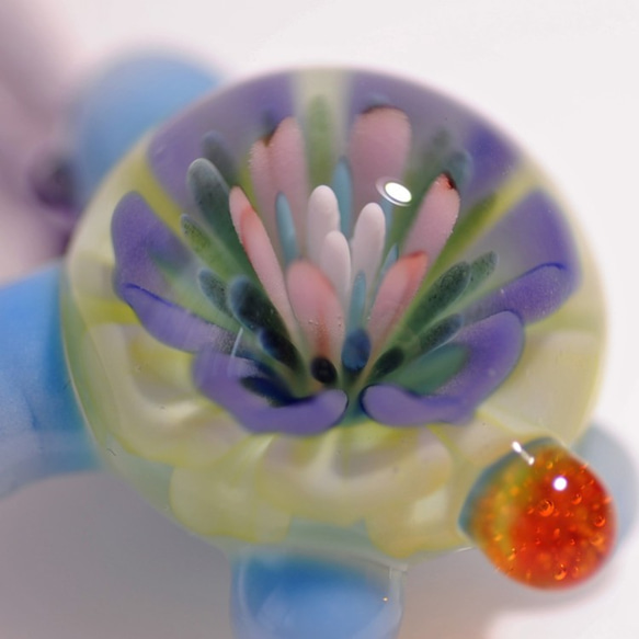 海亀（ホヌ）　glass flowers　#03　ガラスペンダント 3枚目の画像