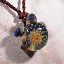 海龜（Honu）藍紫色＃01玻璃挂件 第4張的照片
