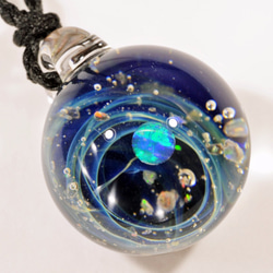 縮影星級耳語星塵＃184球，米藍乳白玻璃吊燈微觀世界 第3張的照片