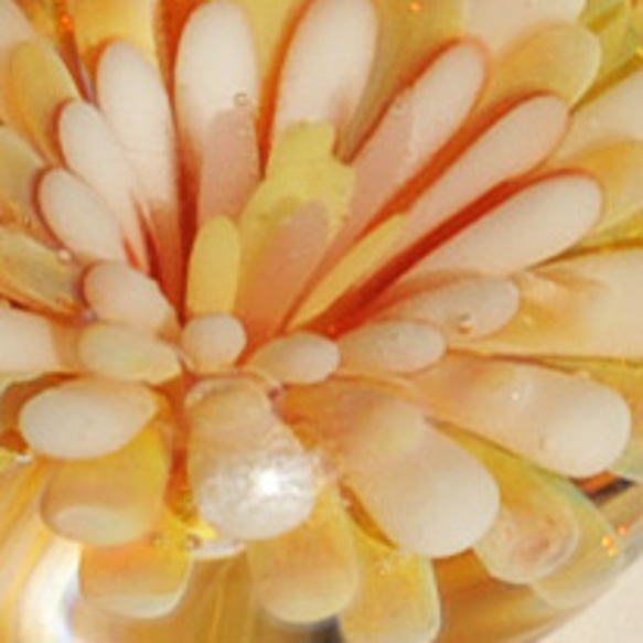 玻璃花鮮桃和橙/玻璃吊墜 第3張的照片