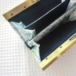 財布 サブ　リバティ　イルマ（ブルー）口金タイプ ビニコ ハーフサイズ 2枚目の画像