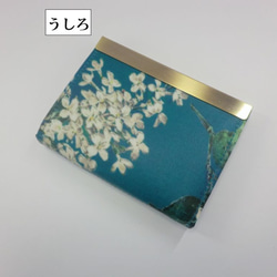 値下げ【完成品】口金 財布 ライラック(ターコイズブルー)リバティ　ビニコ 4枚目の画像