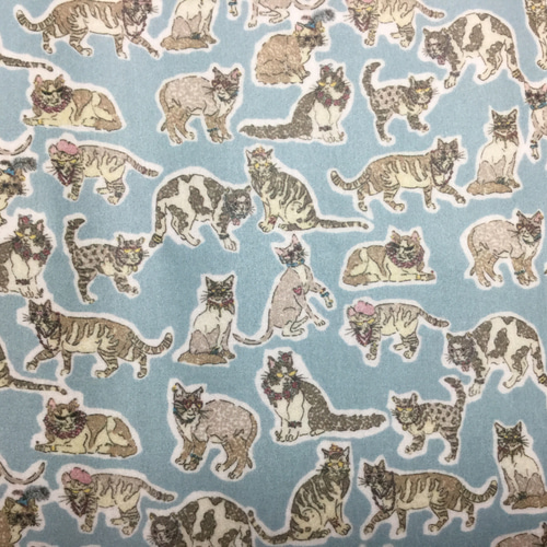 口金 長財布 リバティ ワイルドねこ柄 ウイロビーミューズ ビニコ