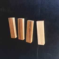 木の磁石（55×14）チーク×W.アッシュ 2枚目の画像