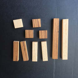 木の磁石（55×14）チーク×W.アッシュ 3枚目の画像