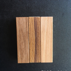 木の磁石（55×14）チーク×W.アッシュ 5枚目の画像