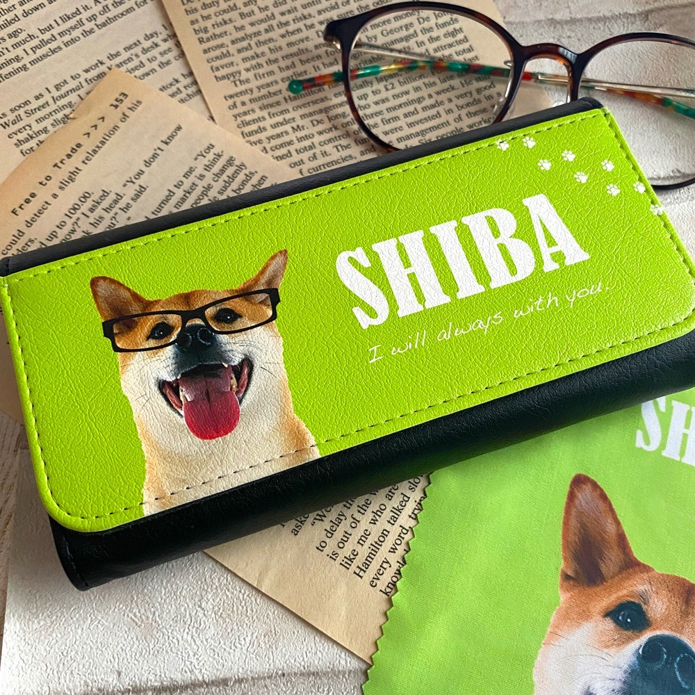 お好きな写真で！オリジナルうちの子メガネケース&メガネ拭きセット  猫 犬 うちの子 ペット メンズ