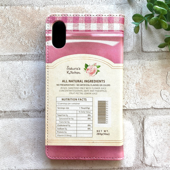 ローズジャムの手帳型スマホケース iphone14 iphone15 全機種対応 スマホケース バラ 花 ピンク 3枚目の画像