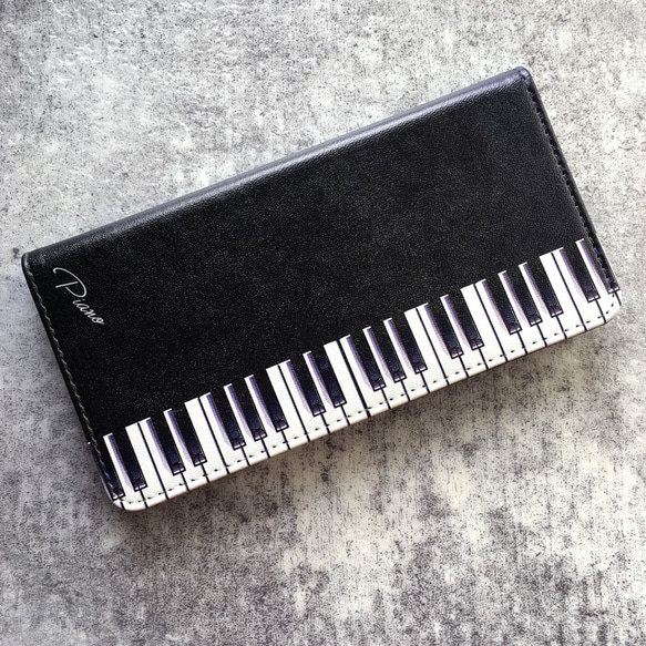 ピアノの手帳型スマホケース iphone13 iphone14 iphone15 全機種対応 ピアノ 音楽 スマホケース 3枚目の画像