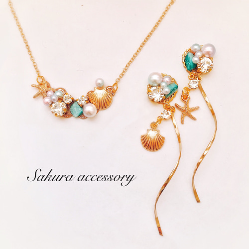 再販【ハンドメイドバッグ⚪︎2way マールバッグ】マーメイド