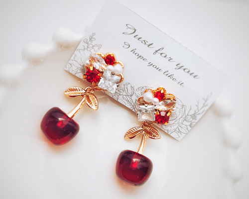 ♡ハンドメイド♡ビジューピアスイヤリング№880