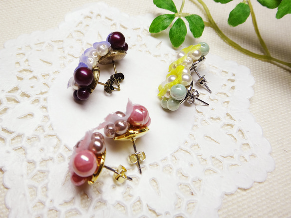 spring★花咲ピアス<purple> 3枚目の画像