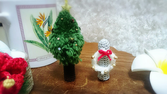 クリスマスツリーのエンピツキャップ（リース） 3枚目の画像