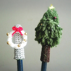 クリスマスツリーのエンピツキャップ（リース） 4枚目の画像