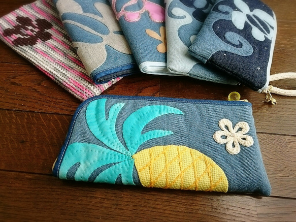 ハワイアンキルト長財布（パイナップル柄） 長財布 yoyomi 通販