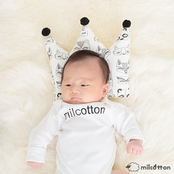 嬰兒枕頭動物紋冠枕枕頭寶寶枕冠有機棉 第3張的照片
