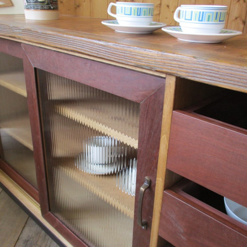 MIZUYAシェルフ/古材とアイアン!アンティークスタイルなレンジボード