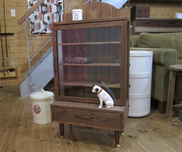 アンティーク調 ガラス キャビネット　コレクションボード　飾り棚 ⑤送料無料ガラスキャビネット！アンティーク調コレクションボード 棚