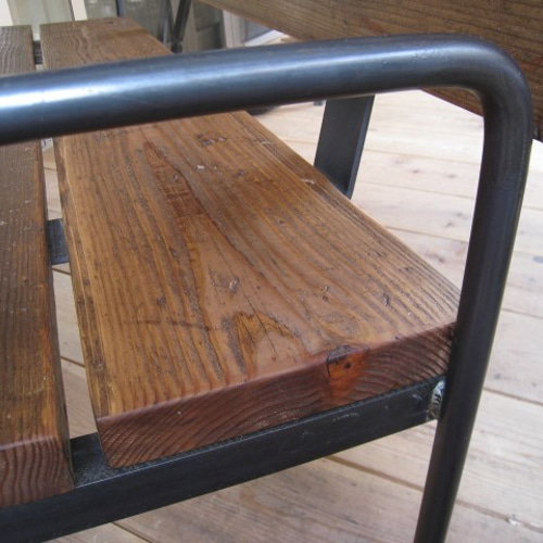 ⑫VINTAGE SUGI-BENCH☆古材とアイアンのベンチ ⑫VINTAGE SUGI-BENCH☆古材とアイアンのベンチ