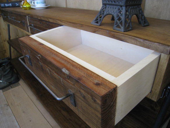 WIDE! WIDE! SHELF 170　古材×アイアンの家具 /シェルフ/ラック/食器棚/ WIDE