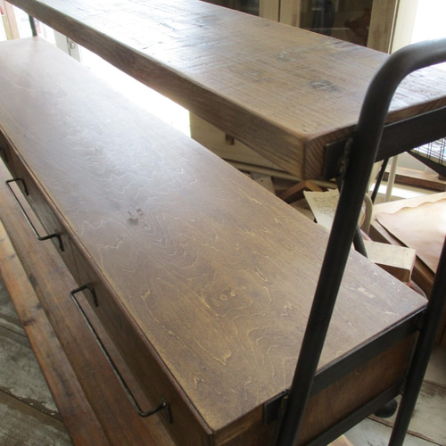 WIDE! WIDE! SHELF 170 古材×アイアンの家具 /シェルフ/ラック/食器棚