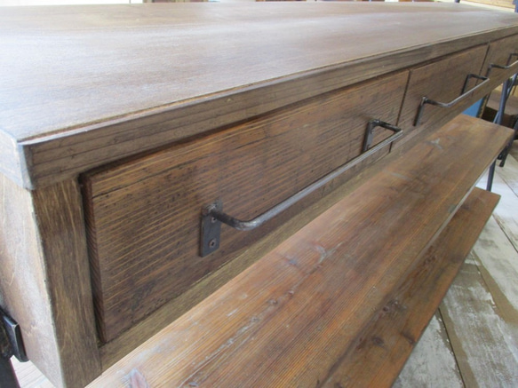 WIDE! WIDE! SHELF 170　古材×アイアンの家具 /シェルフ/ラック/食器棚/ WIDE