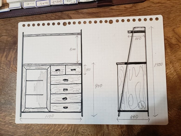 su 様専用ページ　SIDE OPEN CABINET＋SHELF※引出しレール付き 2枚目の画像