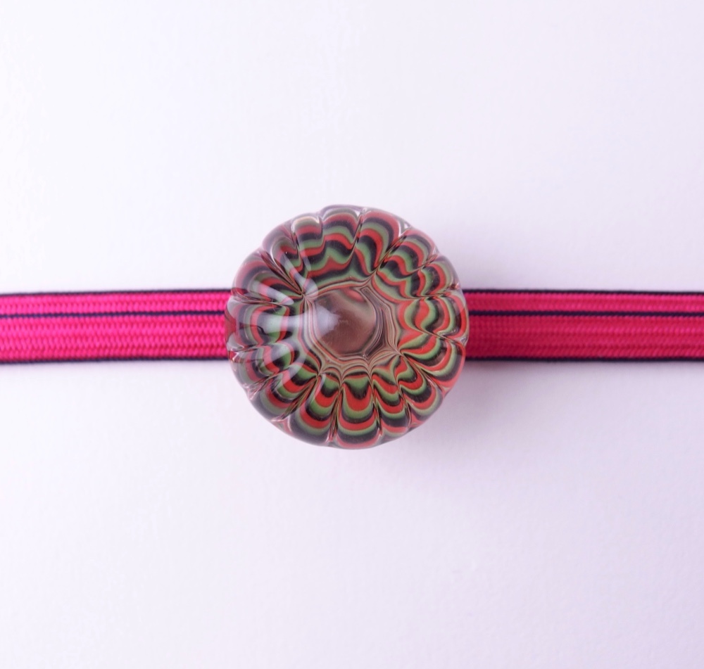 《渦紋》耐熱ガラスの帯留め　◇和柄◇三分紐◇四分紐◇花紋