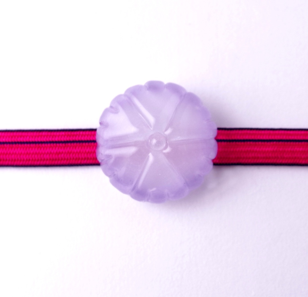 《花紋》耐熱ガラスの帯留め　◇和柄◇三分紐◇四分紐◇花紋