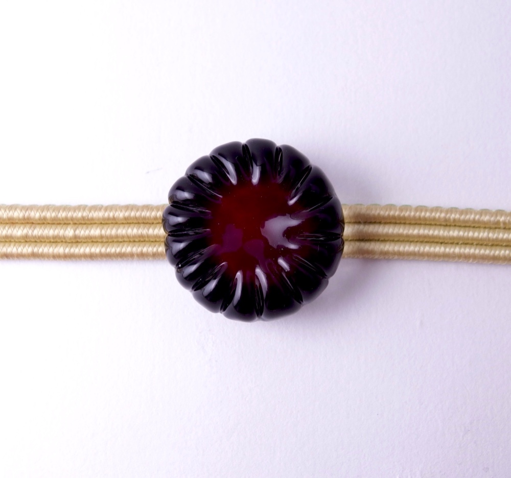 《花紋》耐熱ガラスの帯留め　◇和柄◇三分紐◇四分紐◇花紋 4,872円